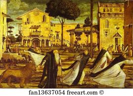 Jerome Art Print - St. Jerome Leads The Lion Into The Monastery