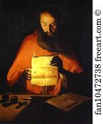 Lorrain Art Print - St. Jerome Reading