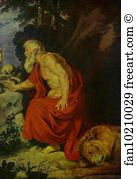 Oil On Canvas Alte Meister Gallerie Art Print - St. Jerome