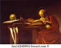 Caravaggio Art Print - St. Jerome
