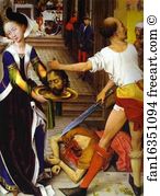 The Beheading Of St John The Baptist Art Print - St. John Altarpiece. Beheading Of St. John The Baptist. Detail Of The Right Wing
