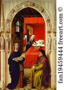 The Birth Of St John The Baptist Art Print - St. John Altarpiece. The Birth Of St. John The Baptist. Left Wing