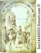 Jacopo Bellini Art Print - St. John The Baptist Preaching