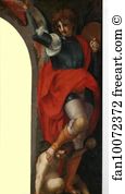 Pontorme Art Print - St. John The Evangelist And St. Michael The Archangel. Detail