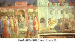 Martyrdom Art Print - St. Lawrence Before St. Valerianus And Martyrdom Of St. Lawrence