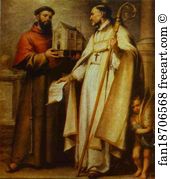 1665 1666 Oil On Canvas Museum Of Fine Arts Art Print - St. Leander And St. Bonaventura