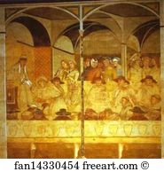 St Louis Of Toulouse Art Print - St. Louis Of Toulouse Bids Farewell To Boniface Viii