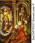 Jan Gossaert Art Print - St. Lucas Painting Madonna