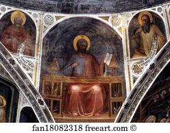St Luke Art Print - St Luke. Corner Fresco