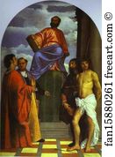 Mark Art Print - St. Mark Enthroned With Saints