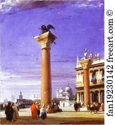 Column Art Print - St. Mark's Column In Venice