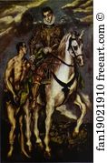 St Martin And The Beggar Art Print - St. Martin And The Beggar
