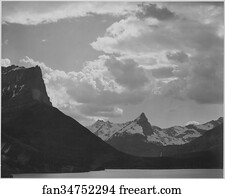 Documenting The Period Ca 1933 1942 Art Print - St. Mary's Lake, Glacier National Park, Montana. Photographs Of National Parks And Monuments, Compiled 1941 - 1942, Documenting The Period Ca. 1933 - 1942.