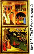 Mira Art Print - St. Nicholas Revives A Boy And St. Nicholas Saves Mira From Famine