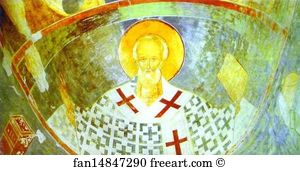 1495 96 Art Print - St. Nicolas. Mural In The Church Of Nativity Of The Virgin In The Pherapontov Monastery