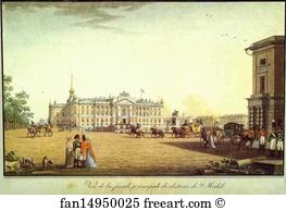 Façade Art Print - St. Petersburg. View Of Mikhailovsky Castle As Seen From The Main Facade