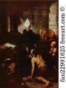 Giver Art Print - St. Thomas Villanueva Giving Alms