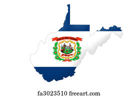 Free art print of 3D West Virginia Flag. Rendering of flag of the US ...