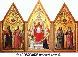 Stefaneschi Art Print - Stefaneschi Polyptych. Side Showing St. Peter