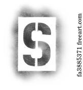 free art print of stencil letters in spray paint freeart