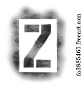 free art print of stencil letters in spray paint freeart