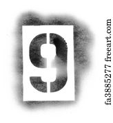 free art print of stencil letters in spray paint freeart