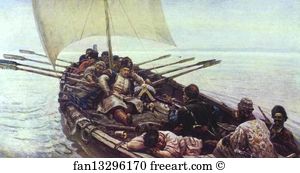 1906 Oil On Canvas The Russian Museum Art Print - Stepan Razin