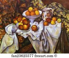 Orange Art Print - Still Life With Apples And Oranges