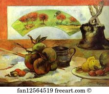 Fan Art Print - Still Life With Fan
