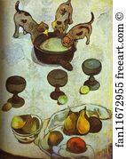 Paul Gauguin Art Print - Still Life With Three Puppies