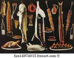 Oil On Oilcloth State Art Museum Of Georgia Art Print - Still Life