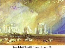 1825 Art Print - Stonehenge