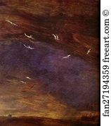 1569 Oil On Panel Kunsthistorisches Museum Art Print - Storm At Sea. Detail