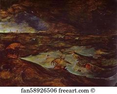 1569 Oil On Panel Kunsthistorisches Museum Art Print - Storm At Sea