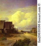 1868 Oil On Canvas The Tretyakov Gallery Art Print - Street In A Village