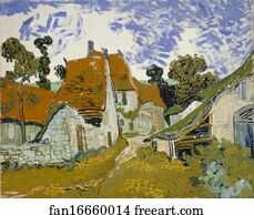Auvers Sur Oise Art Print - Street In Auvers-Sur-Oise