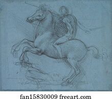 Recto Art Print - Study For An Equestrian Monument (Recto)