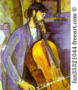 Cellist Art Print - Study For The Cellist