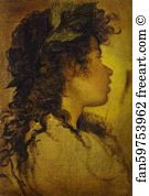 Forge Art Print - Study For The Head Of Apollo In "the Forge Of Vulcan"