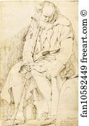 Old New Art Print - Study For "the Old Man Grieving Over His Ass ", From Sterne