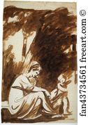 470 Art Print - Study Of A Mother And Child