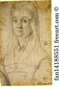 Salviati Art Print - Study Of A Woman, Possibly Maria Salviati