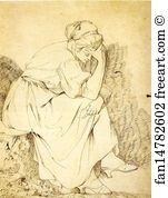 Faints Art Print - Study Of Melancholy Girl