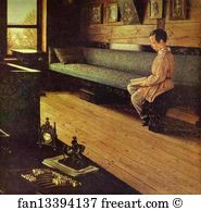 1844 Oil On Canvas The Russian Museum Art Print - Study Of The House In The Ostrovky Estate. Detail