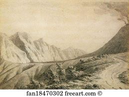 Vesuvius Art Print - Study Of The Terrain Near Vesuvius