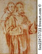 Carthusian Art Print - Study Of Two Carthusian Monks