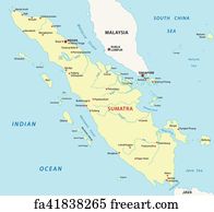 Free art print of Map of Sumatra - vector illustration. Sketch Sumatra ...