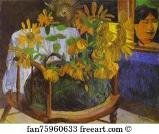 1901 Art Print - Sunflowers