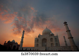 Free Art Print Of Empty Taj Mahal Sunrise Through Gateway. The Taj ...