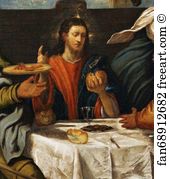 212 Art Print - Supper At Emmaus. Detail